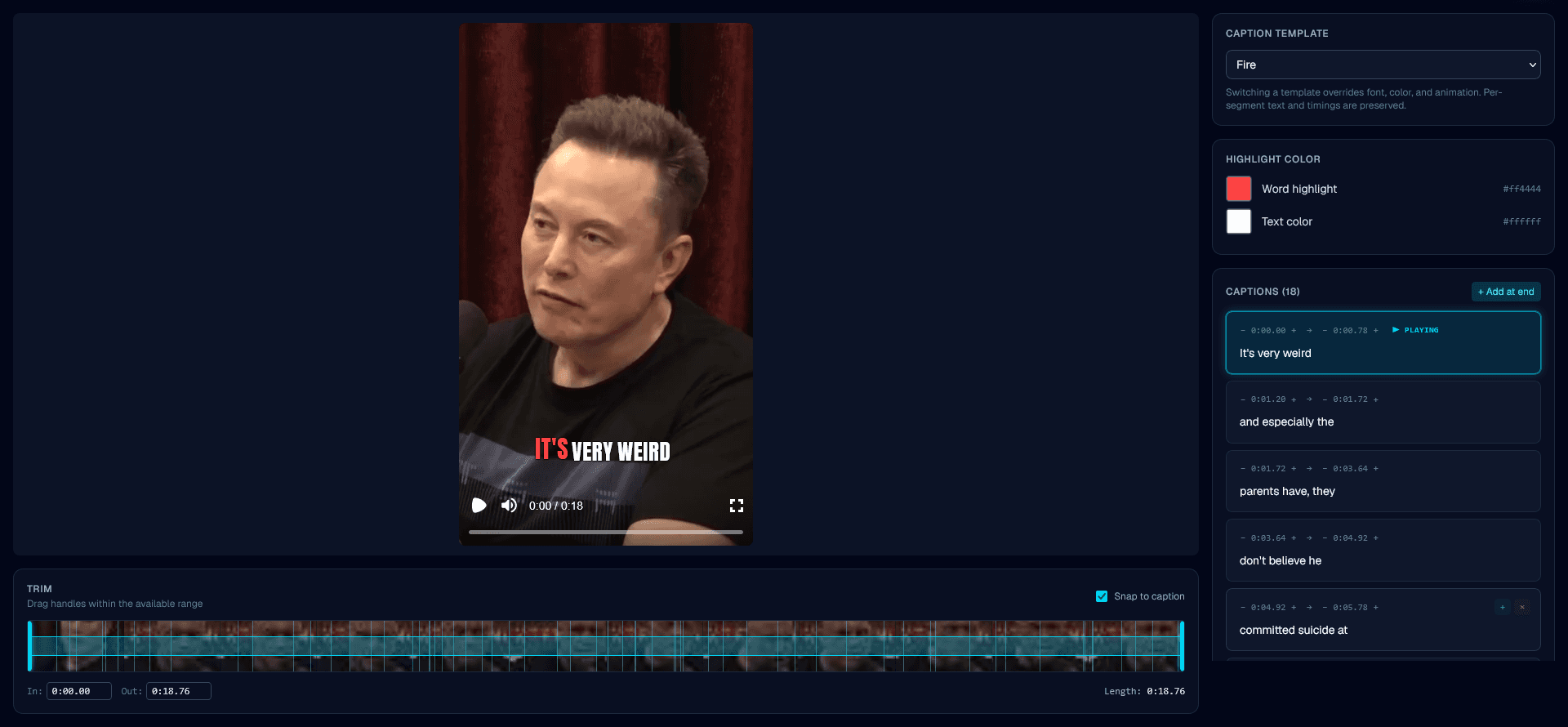 Fine-tune in the built-in editor