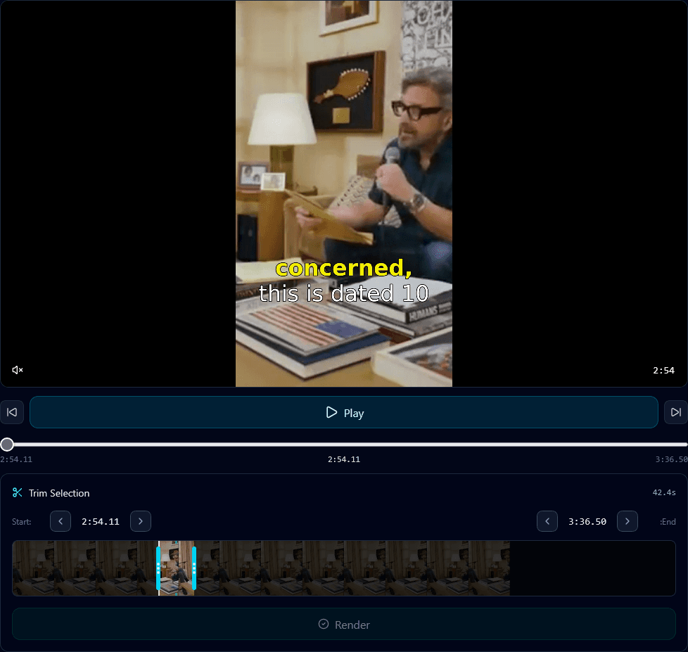Video editor with captions